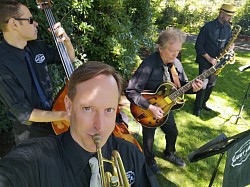 Lust Life Jazz Band live backyard party in Victoria BC